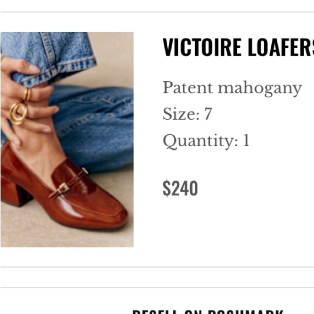 Sezane Victoire Loafers Patent Mahogany - Size 7
